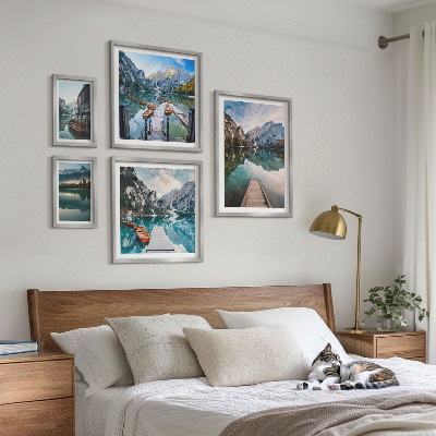 Väggdekoration tavelset Fjällsjöar och natur
