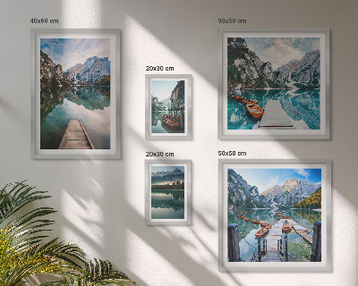 Väggdekoration tavelset Fjällsjöar och natur