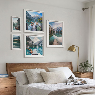 Väggdekoration tavelset Fjällsjöar och natur