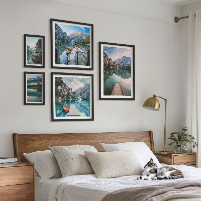 Väggdekoration tavelset Fjällsjöar och natur