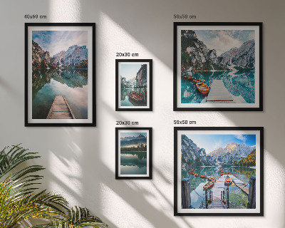 Väggdekoration tavelset Fjällsjöar och natur