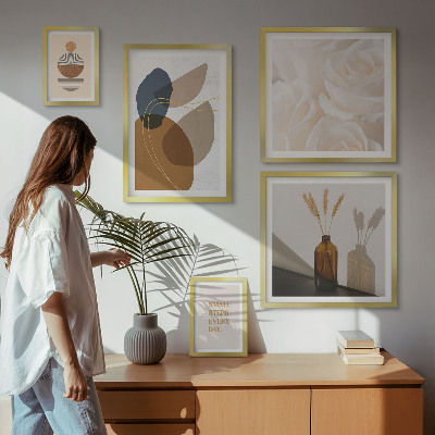 Väggdekoration tavelset Boho växtdekorationer