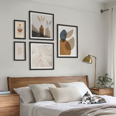 Väggdekoration tavelset Boho växtdekorationer