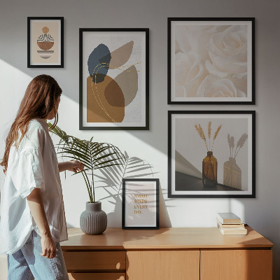 Väggdekoration tavelset Boho växtdekorationer