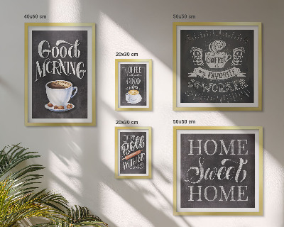 Tavelvägg med 5 tavlor Inspirationer till rustikt kaffe
