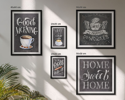 Tavelvägg med 5 tavlor Inspirationer till rustikt kaffe