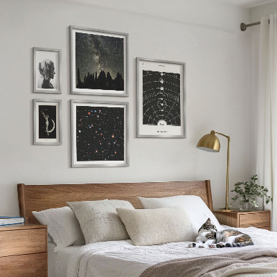 Set om 5 tavlor Kosmiska inspirationer från galaxen