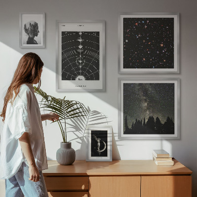 Set om 5 tavlor Kosmiska inspirationer från galaxen