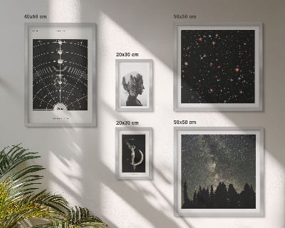 Set om 5 tavlor Kosmiska inspirationer från galaxen