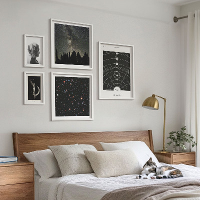 Set om 5 tavlor Kosmiska inspirationer från galaxen