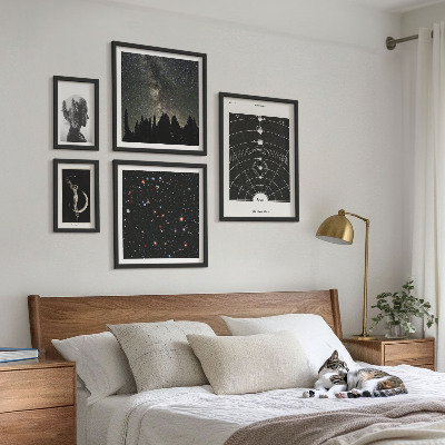 Set om 5 tavlor Kosmiska inspirationer från galaxen