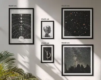 Kosmiska inspirationer från galaxen set med 5 tavlor