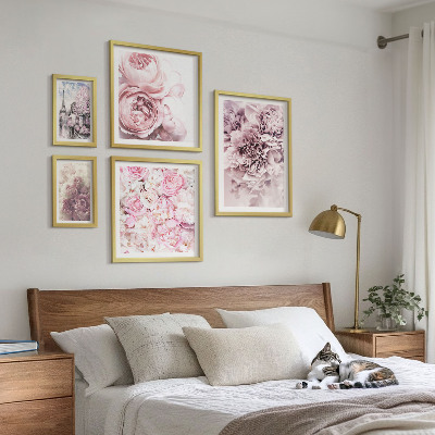 Tavelvägg med 5 tavlor Vintage blomsterarrangemang