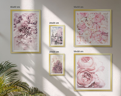 Tavelvägg med 5 tavlor Vintage blomsterarrangemang