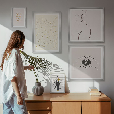 Väggdekoration tavelset Minimalistiska rymdmotiv