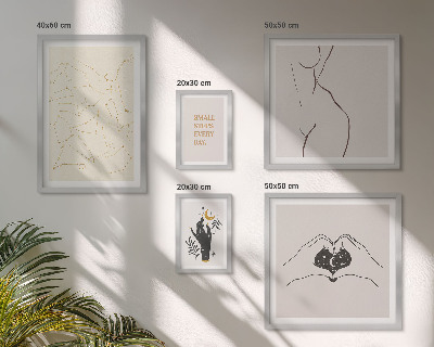 Väggdekoration tavelset Minimalistiska rymdmotiv