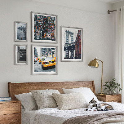 Tavelvägg med 5 tavlor Charmig utsikt över New York
