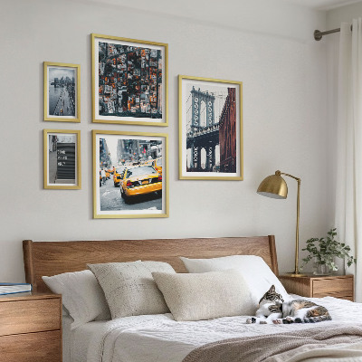 Tavelvägg med 5 tavlor Charmig utsikt över New York