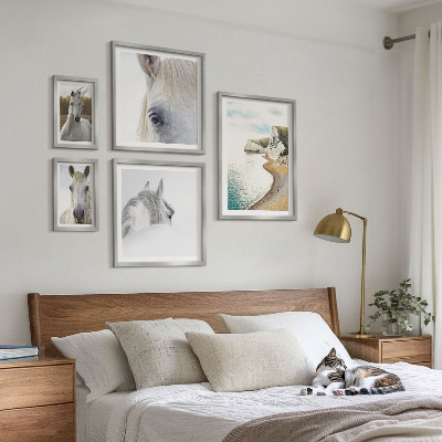 Väggdekoration tavelset Hästar strand natur minimalism