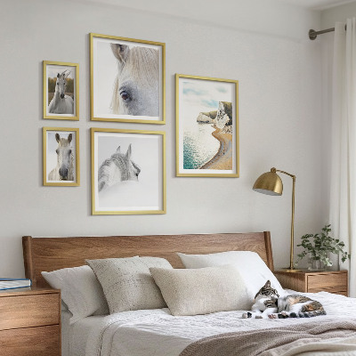 Väggdekoration tavelset Hästar strand natur minimalism