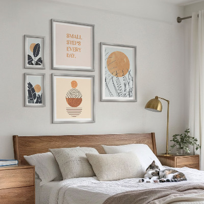 Väggdekoration tavelset Snygga slagord med växtgrafik