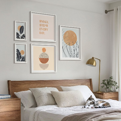 Väggdekoration tavelset Snygga slagord med växtgrafik