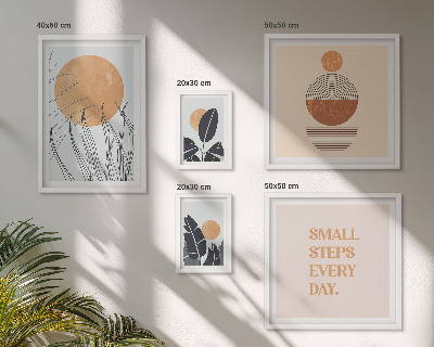 Väggdekoration tavelset Snygga slagord med växtgrafik