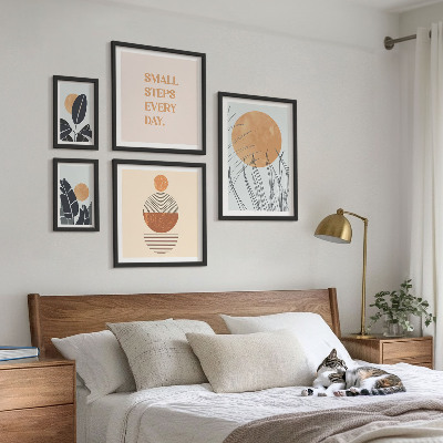 Väggdekoration tavelset Snygga slagord med växtgrafik