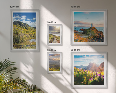 Set om 5 tavlor Bergslandskap natur