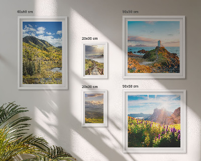 Set om 5 tavlor Bergslandskap natur