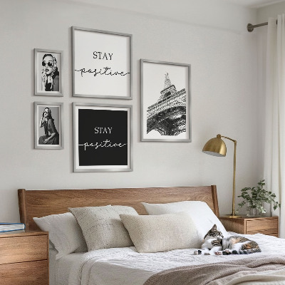 Tavelvägg med 5 tavlor Snygg grafik mode Paris