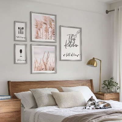 Tavelvägg med 5 tavlor Boho-kök älskar matlagning