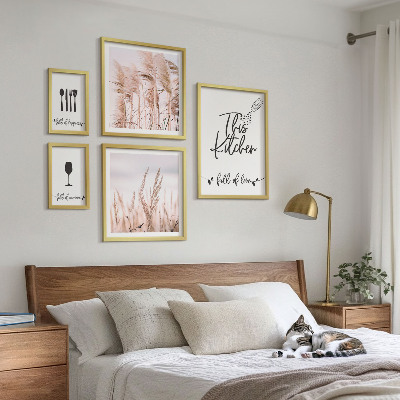 Tavelvägg med 5 tavlor Boho-kök älskar matlagning