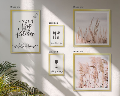 Tavelvägg med 5 tavlor Boho-kök älskar matlagning