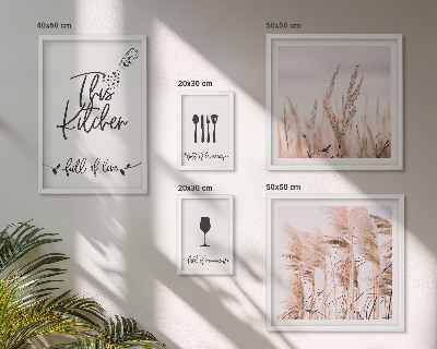 Tavelvägg med 5 tavlor Boho-kök älskar matlagning