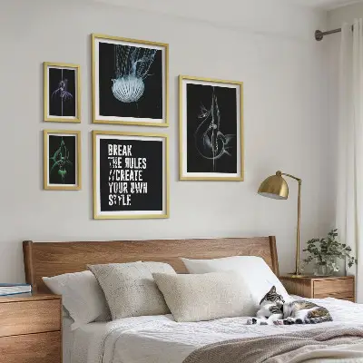 Abstrakta kreativa motiv set om 5 tavlor