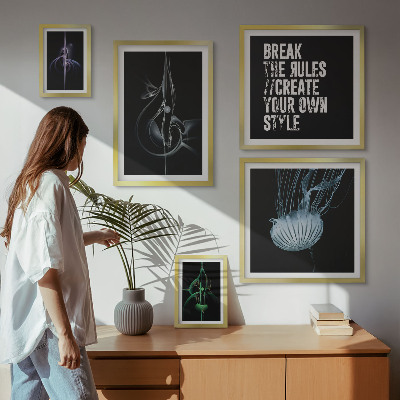 Set om 5 tavlor Abstrakta kreativa motiv