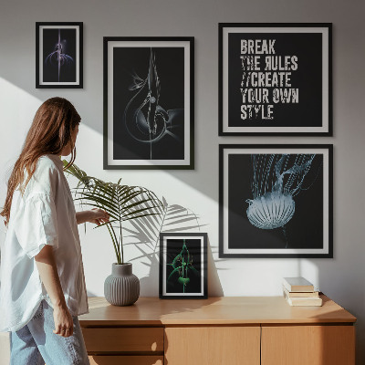 Set om 5 tavlor Abstrakta kreativa motiv