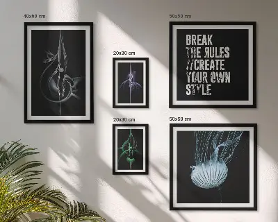 Abstrakta kreativa motiv set om 5 tavlor