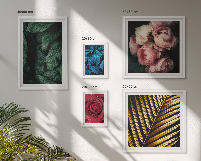 Tavelvägg med 5 tavlor Växtblommotiv