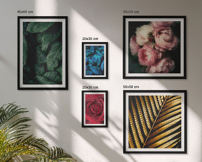 Tavelvägg med 5 tavlor Växtblommotiv
