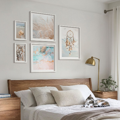 Set om 5 tavlor Boho drömmar strand natur