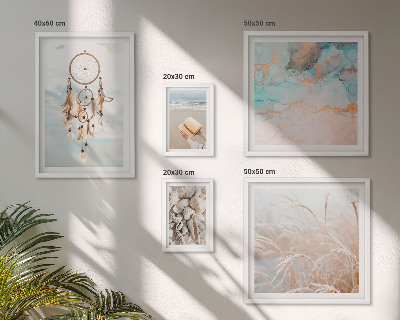 Set om 5 tavlor Boho drömmar strand natur