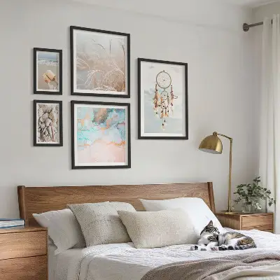 Tavelset med 5 delar boho-motiv med strand och natur