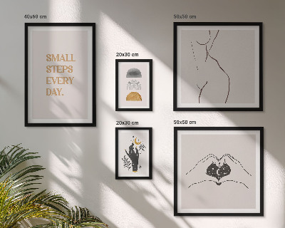 Set om 5 tavlor Motivation positivt tänkande minimalism