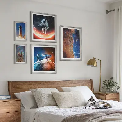 Väggdekoration tavelset med motiv av rymdresor i galaxen