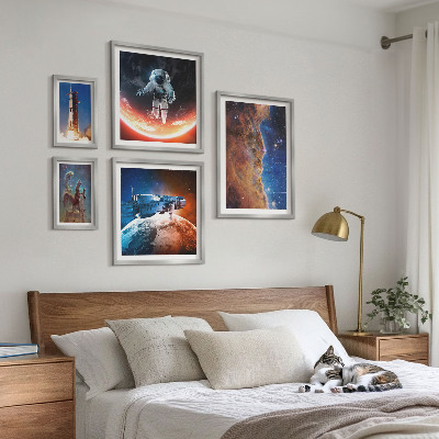Väggdekoration tavelset Rymdresor i galaxen