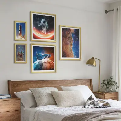 Väggdekoration tavelset med motiv av rymdresor i galaxen