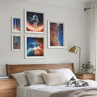 Väggdekoration tavelset Rymdresor i galaxen