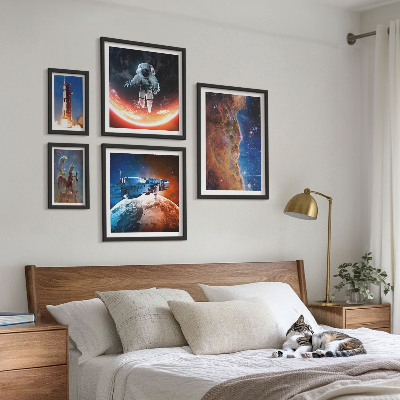 Väggdekoration tavelset Rymdresor i galaxen